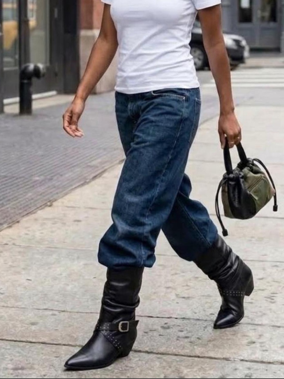 Black Leather Women's Boots